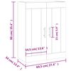vidaXL Wandschrank Betongrau 69,5x34x90 cm