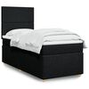 vidaXL Boxspringbett mit Matratze Schwarz 90x190 cm Stoff