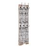 vidaXL Wandgarderobe mit 6 Haken 120 x 40 cm "FAMILY RULES"
