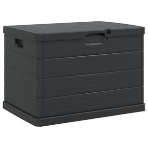 vidaXL Gartenlagerbox Anthrazit 77,5 x 54,5 x 53 cm Kunststoff