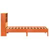 vidaXL Massivholzbett mit Regal ohne Matratze Wachsbraun 100x200 cm
