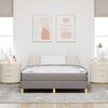 vidaXL Boxspringbett mit Matratze Taupe 140 x 200 cm Stoff