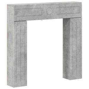 vidaXL Kaminumrandung Betongrau 102 x 18 x 100,5 cm Holzwerkstoff