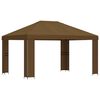 vidaXL Pavillon 4 x 3 m Taupe Polyester und Stahl 190 gsm