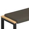 vidaXL Bankkissen Kunstleder Grau Tiefe 35 cm