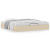 vidaXL Ottoman-Bett ohne Matratze Creme 200x200 cm Stoff