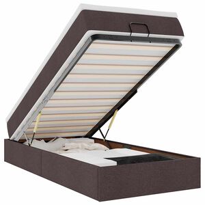 vidaXL Ottoman-Bett mit Matratze Dunkelbraun 80x200 cm Stoff