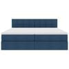 vidaXL Aufbewahrungsbett mit Matratze Blau 200 x 200 cm Kunstleder