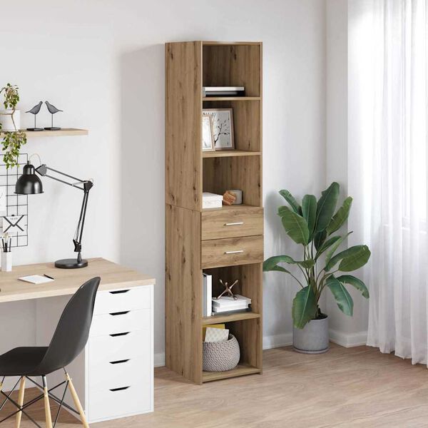 vidaXL Highboard Artisan-Eiche 40 x 42,5 x 185 cm Holzwerkstoff