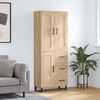 vidaXL Highboard Sonoma-Eiche 69,5x34x180 cm Holzwerkstoff