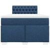 vidaXL Boxspringbett mit Matratze Blau 120x190 cm Stoff