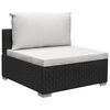 vidaXL 13-tlg. Garten-Lounge-Set mit Auflagen Poly Rattan Schwarz