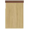 vidaXL Schuhbank mit Kissen Sonoma-Eiche 80x30x47 cm Holzwerkstoff