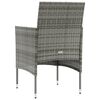 vidaXL 8-tlg. Garten-Lounge-Set mit Auflagen Poly Rattan Grau