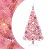 vidaXL K&uuml;nstlicher vorbeleuchteter Weihnachtsbaum Rosa 120 cm PVC
