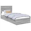 vidaXL Aufbewahrungsbett Sonoma-Grau 75 x 190 cm Holzwerkstoff