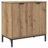 vidaXL Waschbeckenschrank mit T&uuml;r Artisan-Eiche 60,5 x 33,5 x 61 cm