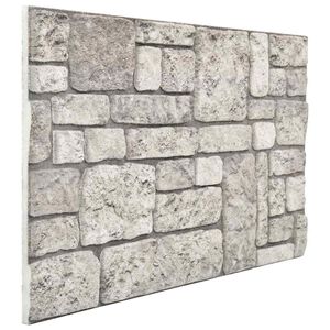 vidaXL Wandpaneele 10 stk. 100 x 50 cm Grau EPS-Schaum