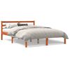 vidaXL Massivholzbett ohne Matratze Wachsbraun 140x190 cm Kiefernholz