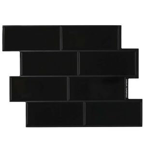 vidaXL U-Bahn-Fliese 20 pcs Schwarz 29 x 21 cm Polyurethan und PET
