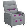 vidaXL Massagesessel mit Liegefunktion Hellgrau 75 x 93 x 102 cm Stoff