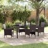 vidaXL Garten Essgruppe mit Kissen 5 pcs Braun Poly-Rattan