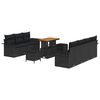 vidaXL Gartensofa-set 10 stk. Schwarz Poly-Rattan