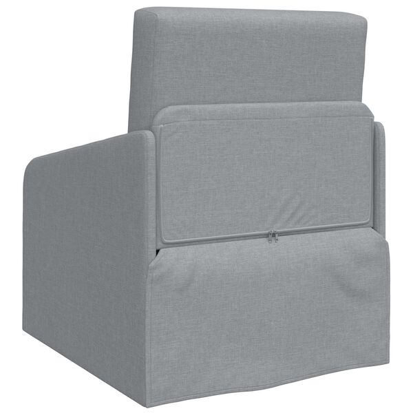 vidaXL Schlafsofa 60cm Hellgrau Stoff