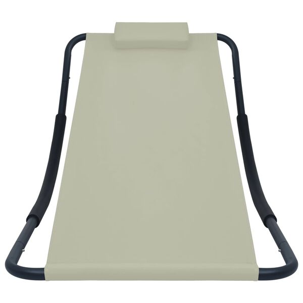 vidaXL Gartenbett Cremewei&szlig; 200 x 90 cm Stahl