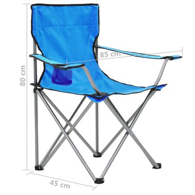 vidaXL Camping-Sitzgruppe 3-tlg. Blau