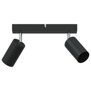 vidaXL Deckenstrahler mit Strahlern Schwarz 26 x 6 x 16 cm Metall