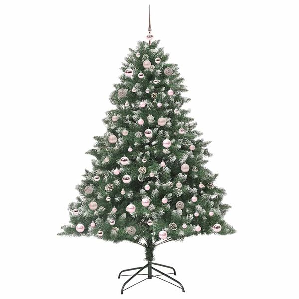 vidaXL K&uuml;nstlicher Weihnachtsbaum mit 300 LEDs mit St&auml;nder Gr&uuml;n 180 cm