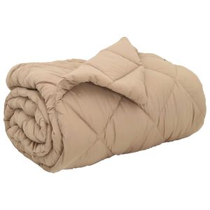 vidaXL Winterbettdecke Taupe 200 x 135 cm Mikrofaser
