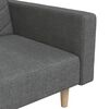 vidaXL Schlafsofa 2-Sitzer mit 2 Kissen Dunkelgrau Stoff