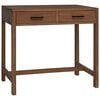 vidaXL Schreibtisch mit Schubladen Natur Massivholz Teak