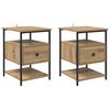 vidaXL Nachttisch 2 Stk. Artisan-Eiche 40 x 42 x 56 cm Holzwerkstoff