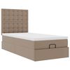 vidaXL Ottoman-Bett mit Matratze Cappuccino-Braun 100x200cm Kunstleder