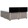 vidaXL Boxspringbett mit Matratze Taupe 200x200 cm Stoff