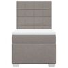 vidaXL Boxspringbett mit Matratze Taupe 100x200 cm Stoff