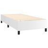 vidaXL Boxspringbett mit Matratze Weiß 100x200 cm Kunstleder