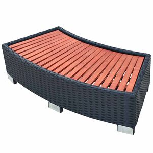 vidaXL Spa-Einstiegsstufe Poly Rattan 92&times;45&times;25 cm Schwarz