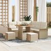 vidaXL Garten-Sofa-Set 8 pcs Beige Poly-Rattan
