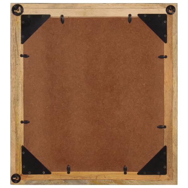 vidaXL Badspiegel 55x1x60 cm Glas und Massivholz Mango