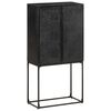vidaXL Sideboard Schwarz 60x30x120 cm Massivholz Akazie und Mango