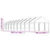 vidaXL Pavillon mit Dach Wei&szlig; 20,07x4,08x3,22 m Polyethylen
