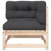 vidaXL Gartensofa mit Kissen 2-Sitzer Massivholz Kiefer