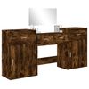 vidaXL 4-tlg. Schminktisch-Set R&auml;uchereiche Holzwerkstoff