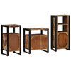 vidaXL Badezimmermöbel-Set 3 pcs Braun Massives upgecyceltes Holz
