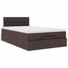 vidaXL Ottoman-Bett mit Matratze Dunkelbraun 120x190 cm Stoff
