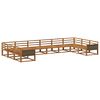vidaXL Outdoor-Sofagarnitur 10 pcs Natur Massivholz Akazie